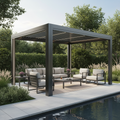 Luxury Aluminum Alloy Pavilion | Outdoor Courtyard Sunshade Garden Pavilion