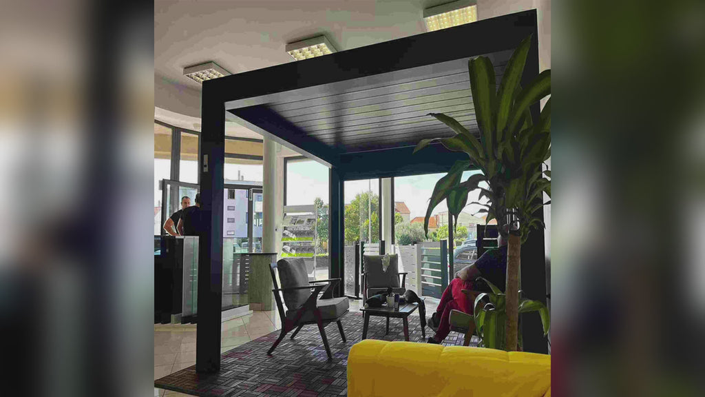 Luxury Aluminum Alloy Pavilion | Outdoor Courtyard Sunshade Garden Pavilion